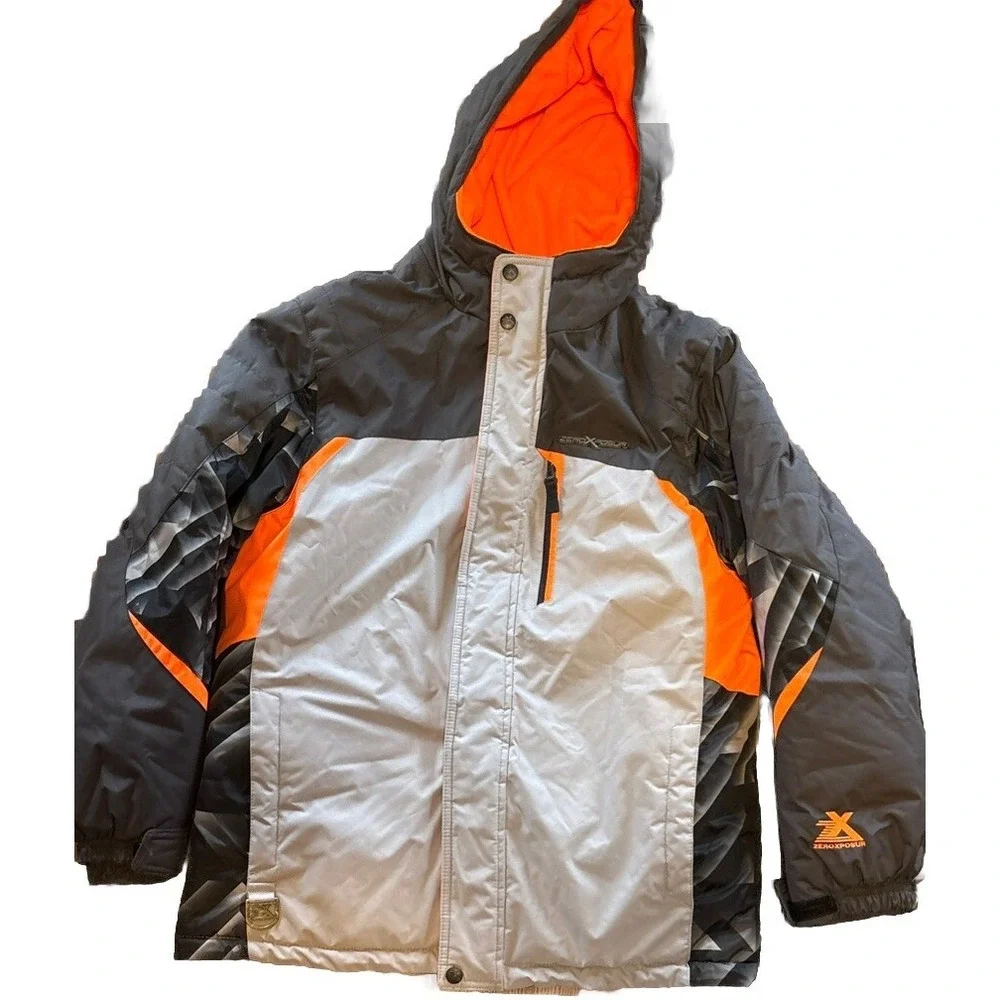 Zero Xposur Full Zip‎ Winter Hooded Parka Boys Snow Coat Youth Size Large 14/16